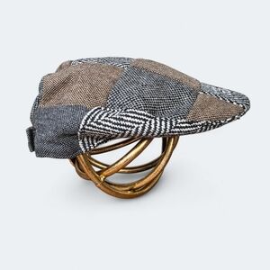 Patrick Francis Kids Irish Patchwork Tweed Flat Cap - Celtic Knot Detail